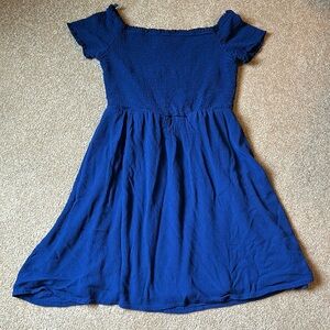 Blue rain, navy blue girls dress